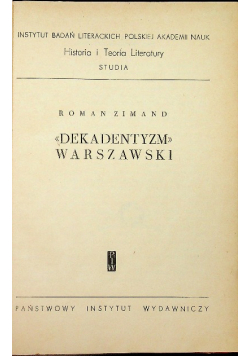 Dekadentyzm warszawski