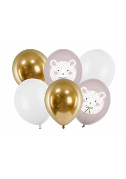 Balony Miś polarny 30cm 6szt