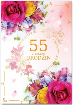 Kartka okolicznościowa Urodziny 55