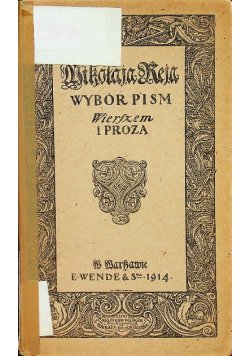 Mikołaja Reja wybór pism wierszem i prozą 1914 r.