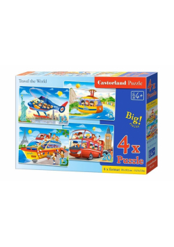 Puzzle x 4 - Travel the World CASTOR