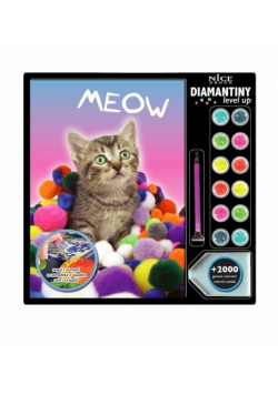 Mozaika diamentowa Level Up - Kotek Meow