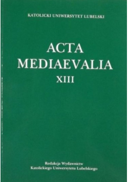 Acta Mediaevalia XIII