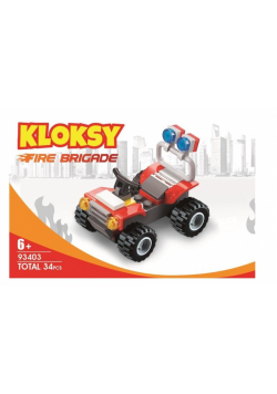 Klocki Kloksy Miasto Straż pożarna jeździk 34 el