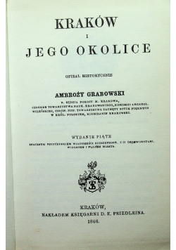 Kraków i jego okolice Reprint 1866 r