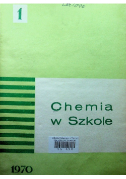 Chemia w szkole nr 1 do 5 1970