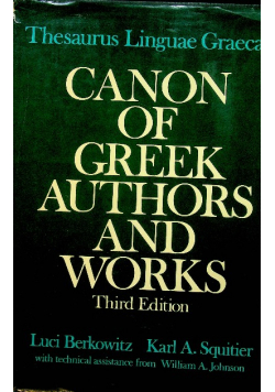 Thesaurus Linguae Graecae Canon of Greek Authors and Works