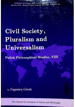 Civil Society Pluralism and Universalism,