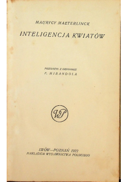 Inteligencja kwiatów 1922 r.