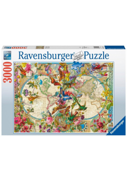 Puzzle 3000 Flora i Fauna. Mapa Świata
