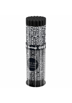 Ołówek z czarnego drewna HB gumka Monochrome 36szt