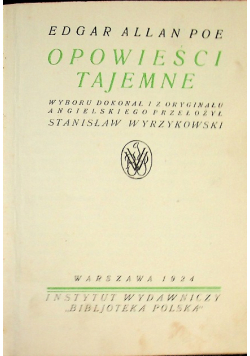 Opowieści tajemne 1924 r.