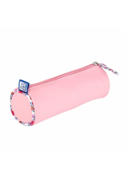 Piórnik tuba Floral Pastel jasnoróżowy OXFORD