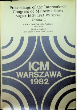 Proceedings of the International Congress of Mathematicians Volume 1