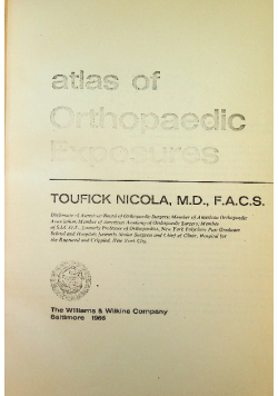 Atlas of Orthopaedic Exposures