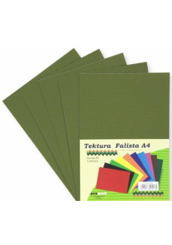 Tektura A4 falista oliwkowa 5szt