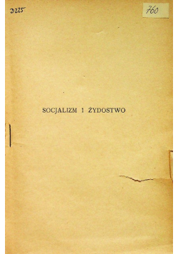 Socjalizm i żydostwo 1923 r.