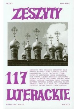 Zeszyty literackie 117 1/2012