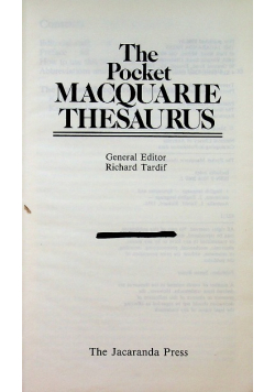The pocket Macquarie thesaurus