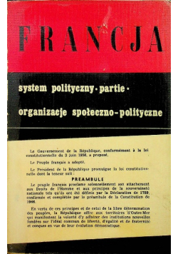 Francja System polityczny Partie Organizacje społeczno - polityczne