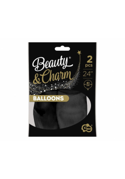 Balony Beauty&Charm pastelowe czarne 2szt