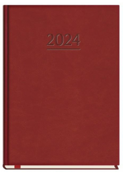 Terminarz 2024 A5 tygodniowy popularny bordowy