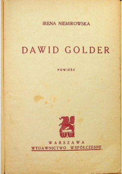 Dawid Golder ok 1930 r.