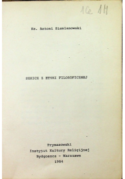 Szkice z Etyki Filozoficznej