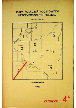 Mapa połączeń pocztowych RP 1937 r.