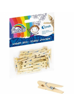 Ozdoby drewniane Spinacz Mały 25szt FIORELLO