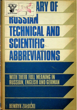 Dictionary of russian technical and scientific abbreviations