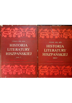Historia literatury hiszpańskiej tom 1 i 2