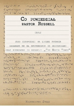 Co powiedział pastor Russell