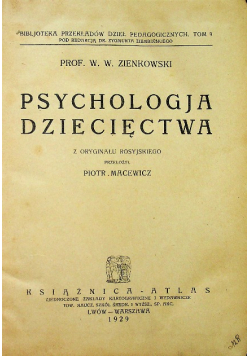 Psychologia dziecięctwa 1929 r.