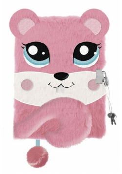 Pamiętnik z kłódką 3D włochacz MY LITTLE FRIEND SQUIRREL A5, 96 kartek