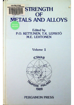 Strength of metals and alloys volume 1