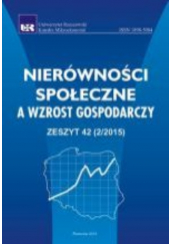 Nierowności Społeczne A Wzrost Gospodarczy Zeszyt 42