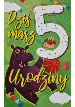 Karnet Urodziny 5 chłopiec