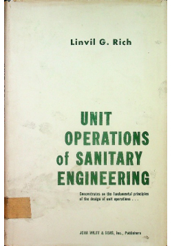 Unit Operations of Sanitary Engineering