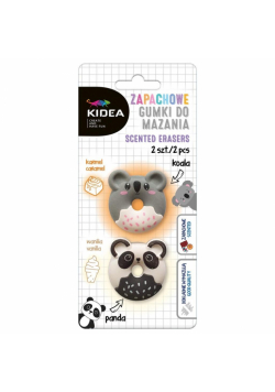 Gumki do mazania zapachowe Panda koala 2szt KIDEA