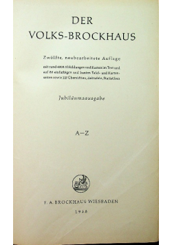 Jubilaumsausgabe Der Volks - Brockhaus