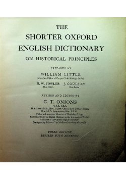 The Shorter Oxford English Dictionary