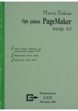 Opis pakietu PageMaker wersja 4 0