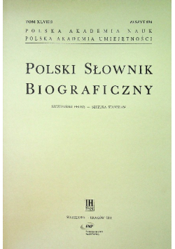 Polski słownik Biograficzny zeszyt 194