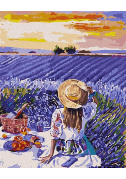 Malowanie po numerach - Piknik lawendowy 40x50cm