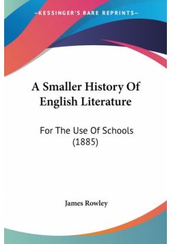A Smaller History Of English Literature