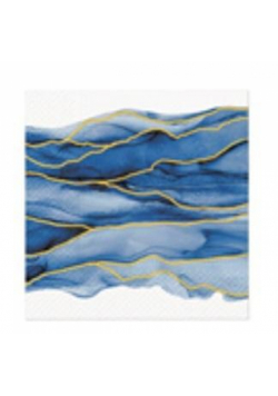 Serwetki Akwarelowe fale 33x33cm 20szt