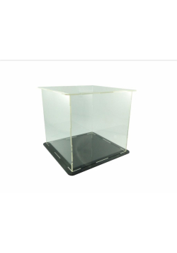 Gablotka składana 15x15x15 cm czarna podstawa