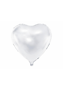 Balon foliowy serce biały 45cm