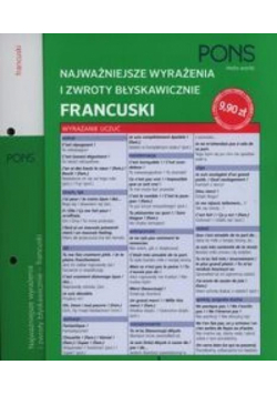 Najważniejsze wyrażenia i zwroty błysk. Francuski